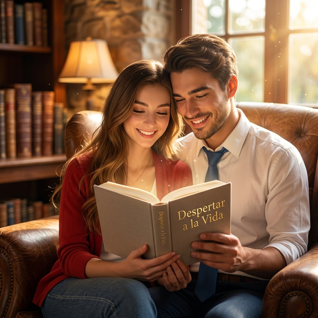 Leo y Sofía leyendo la novela Despertar a la Vida